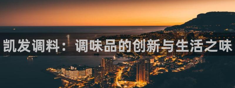 银河娱乐零能源集团：凯发调料：调味品的创新与生活之味
