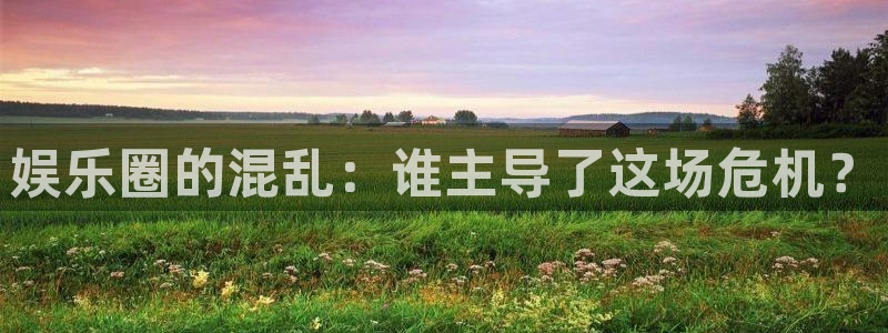 银河娱乐平台总代理：娱乐圈的混乱：谁主导了这场危机？